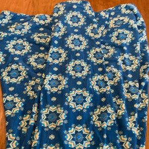 lularoe leggings in indigo and yellow
